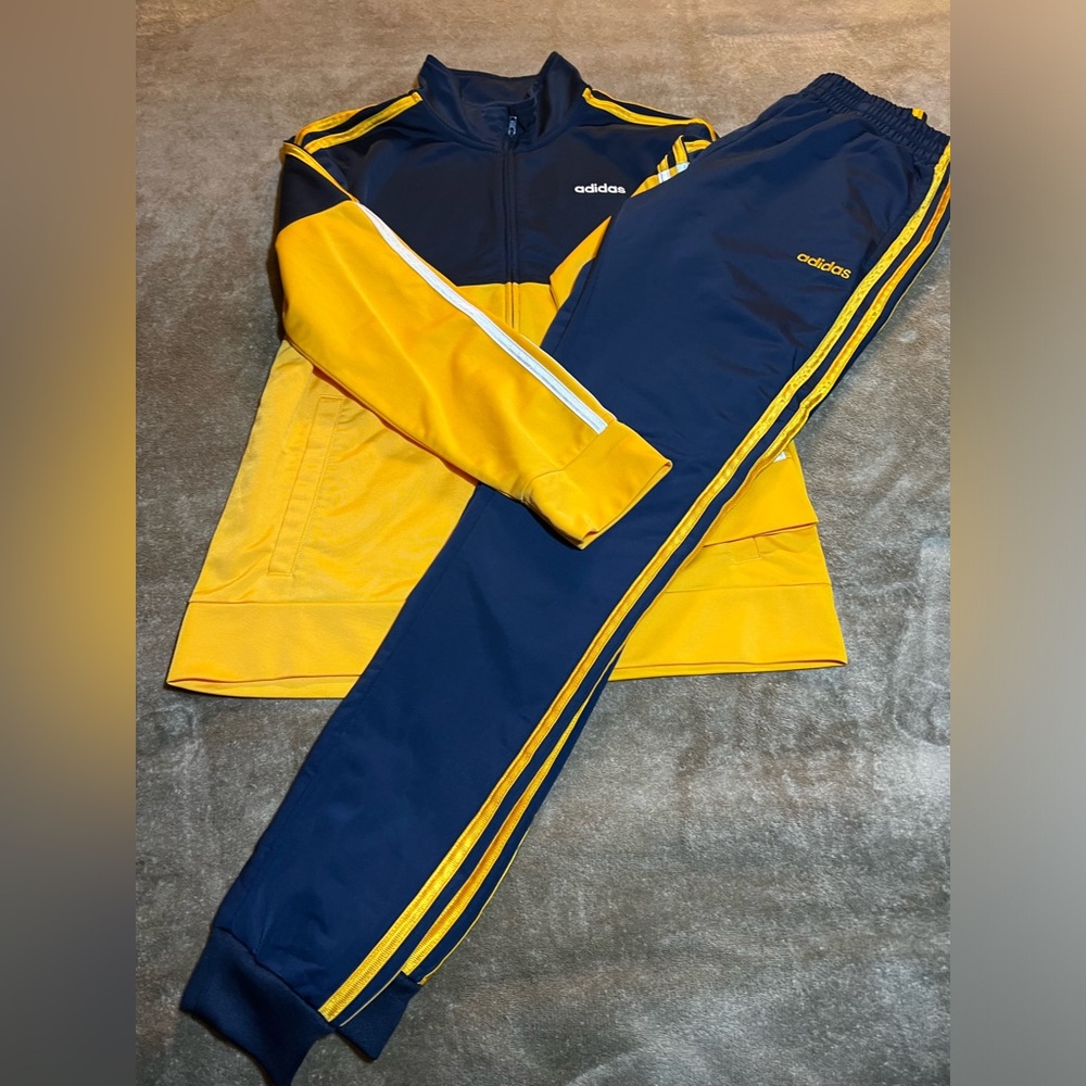 Adidas track suit and matching shirt